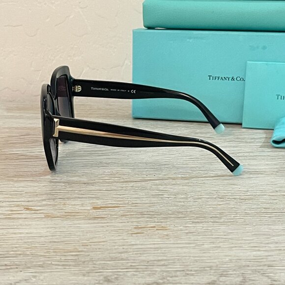 Tiffany & Co. Sunglasses Black Gold TF4183 Excellent Condition - Picture 4 of 9